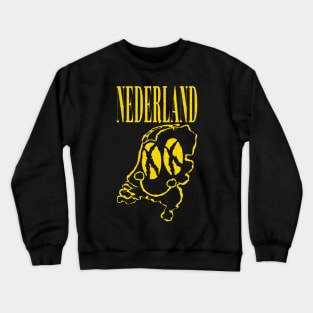 The Netherlands Nederland Grunge Happy Smiling Face Crewneck Sweatshirt